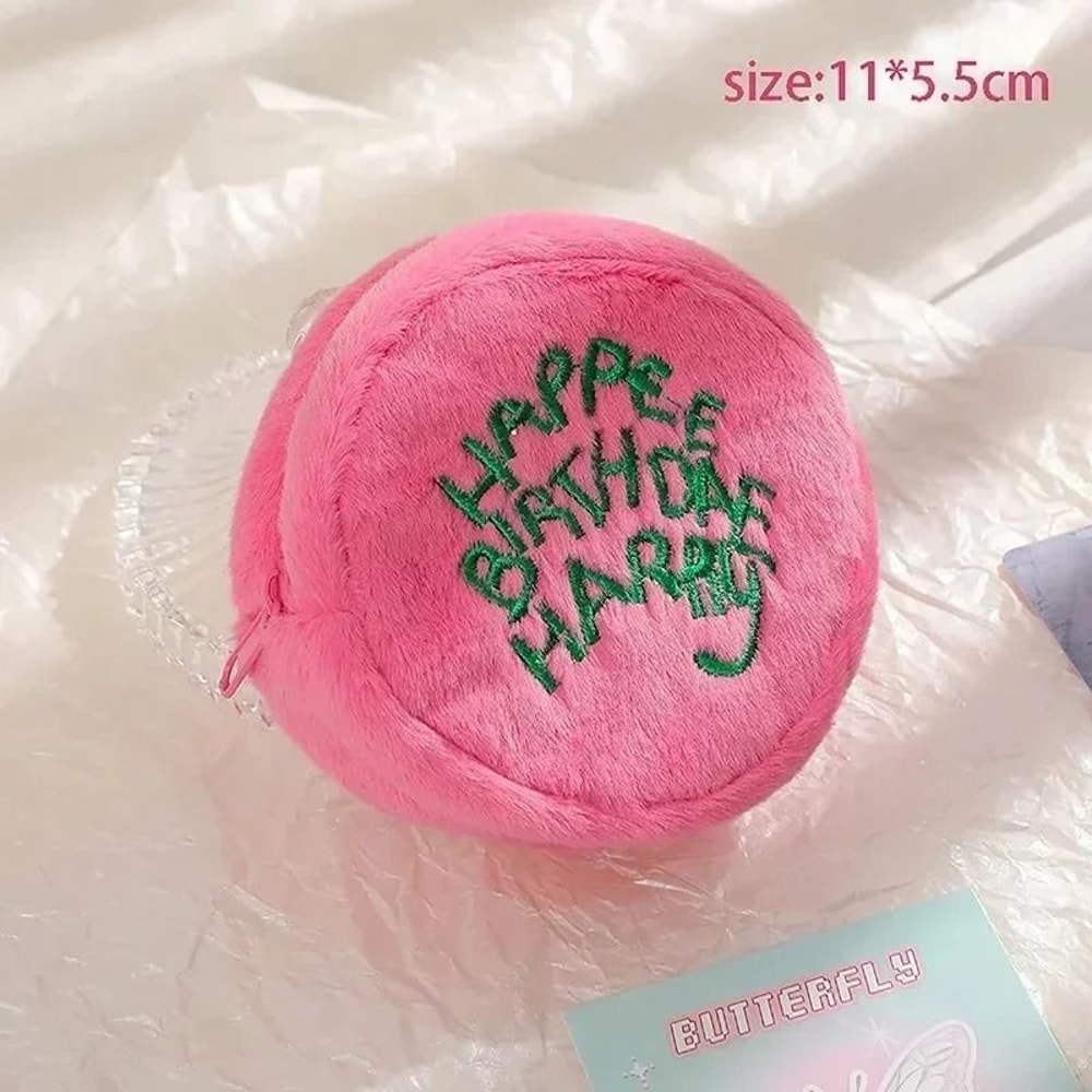 Pink Mini Plush Coin Earphone Purse 4