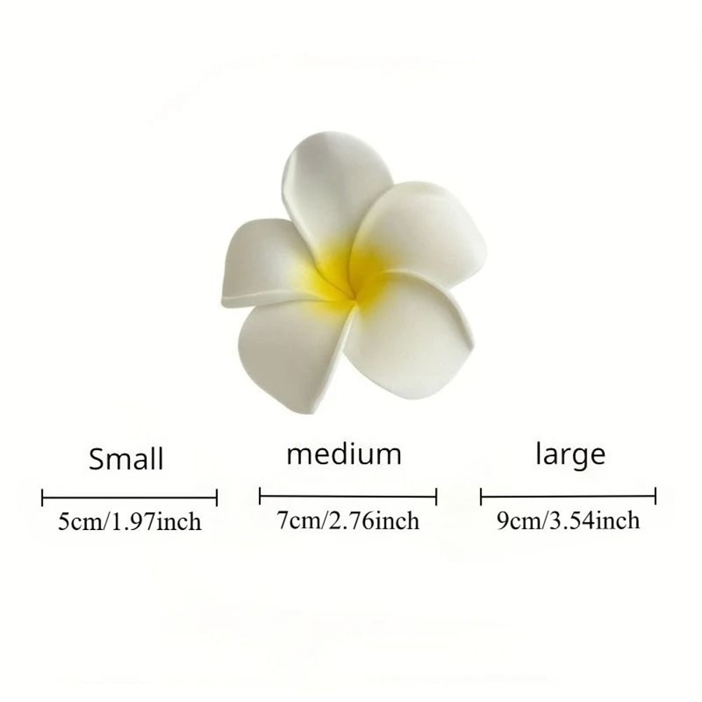 Bohemian Plumeria Floral Hair Clips 5