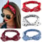 Printed Rabbit Ears Elastic Crossband Headband 0