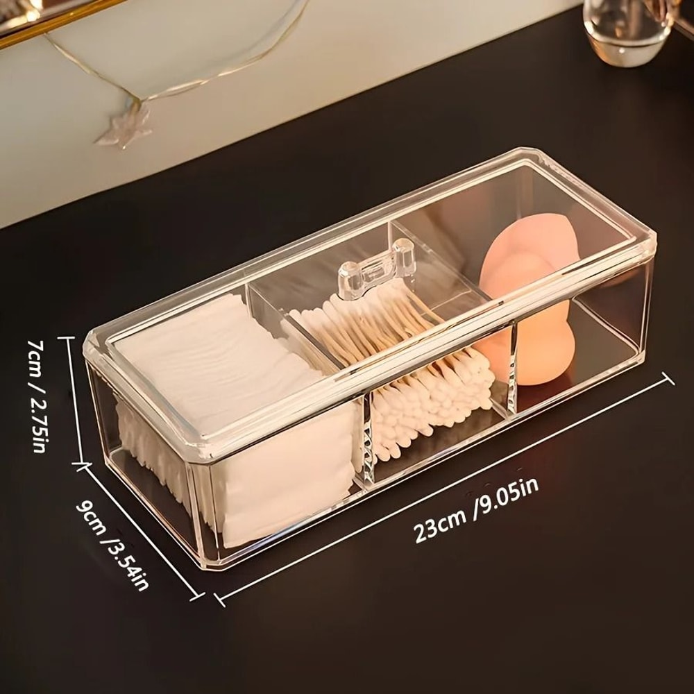 3Compartment Transparent Makeup Organizer 5