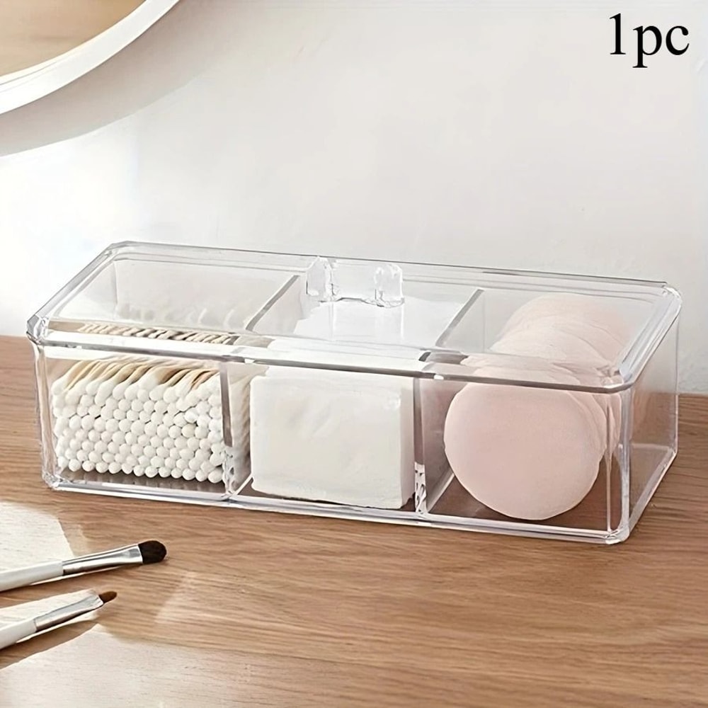 3Compartment Transparent Makeup Organizer 6