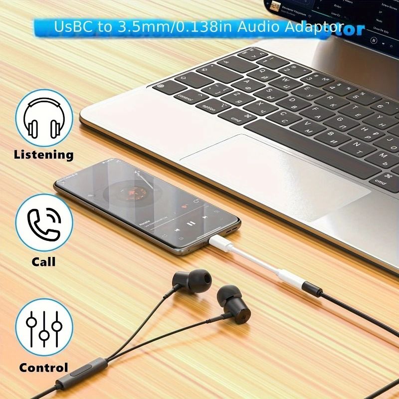 TypeC 8Pin To 35mm Aux Audio Adapter 5