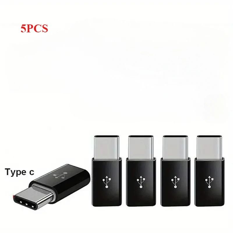 5 Pcs Micro USB Female To TypeC Male Adapter Set 7
