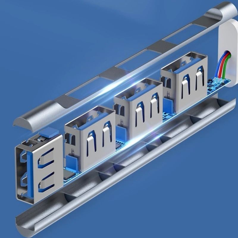 4Port MultiSplitter USB HUB OTG Adapter 3