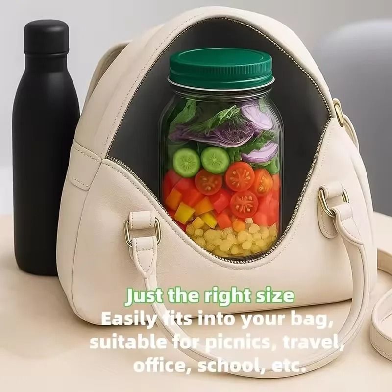 Portable AllInOne Salad Pod Oats Container 2