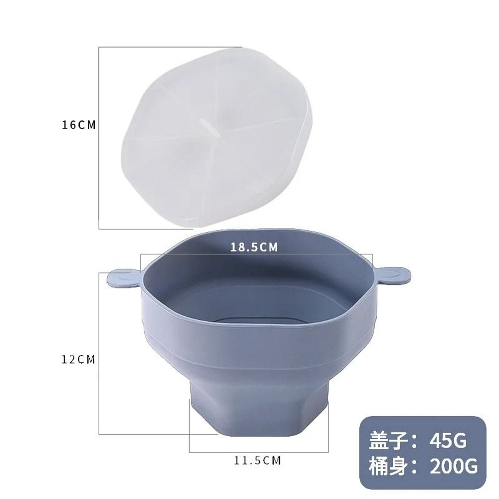 Silicone Microwave Foldable Popcorn Maker Bucket 8
