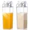 Transparent Square Milk Carton Water Bottle Set 0