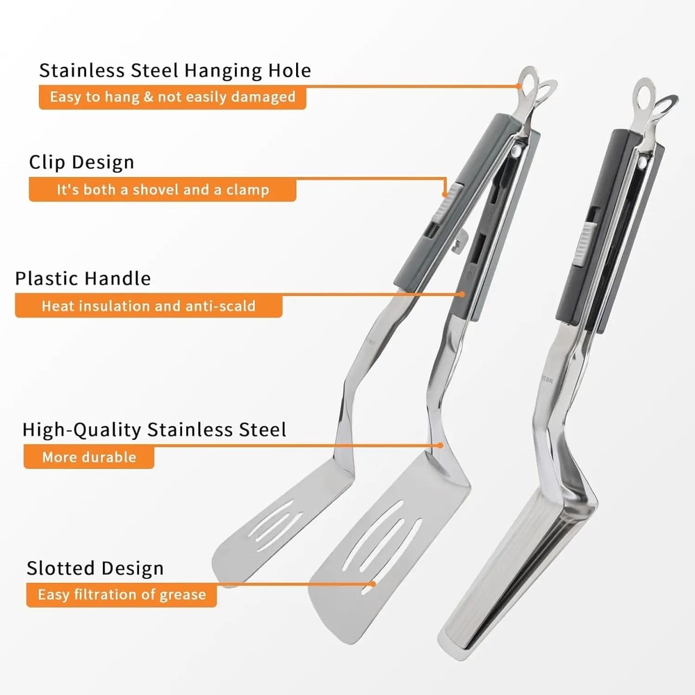 Stainless Steel MultiFunctional Spatula Tongs 3