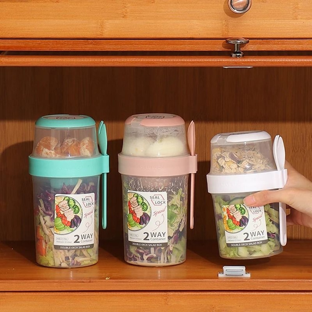 Portable Breakfast Oatmeal Yogurt Sealed Container 4