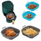 Square Reusable Silicone Air Fryer Pan 0