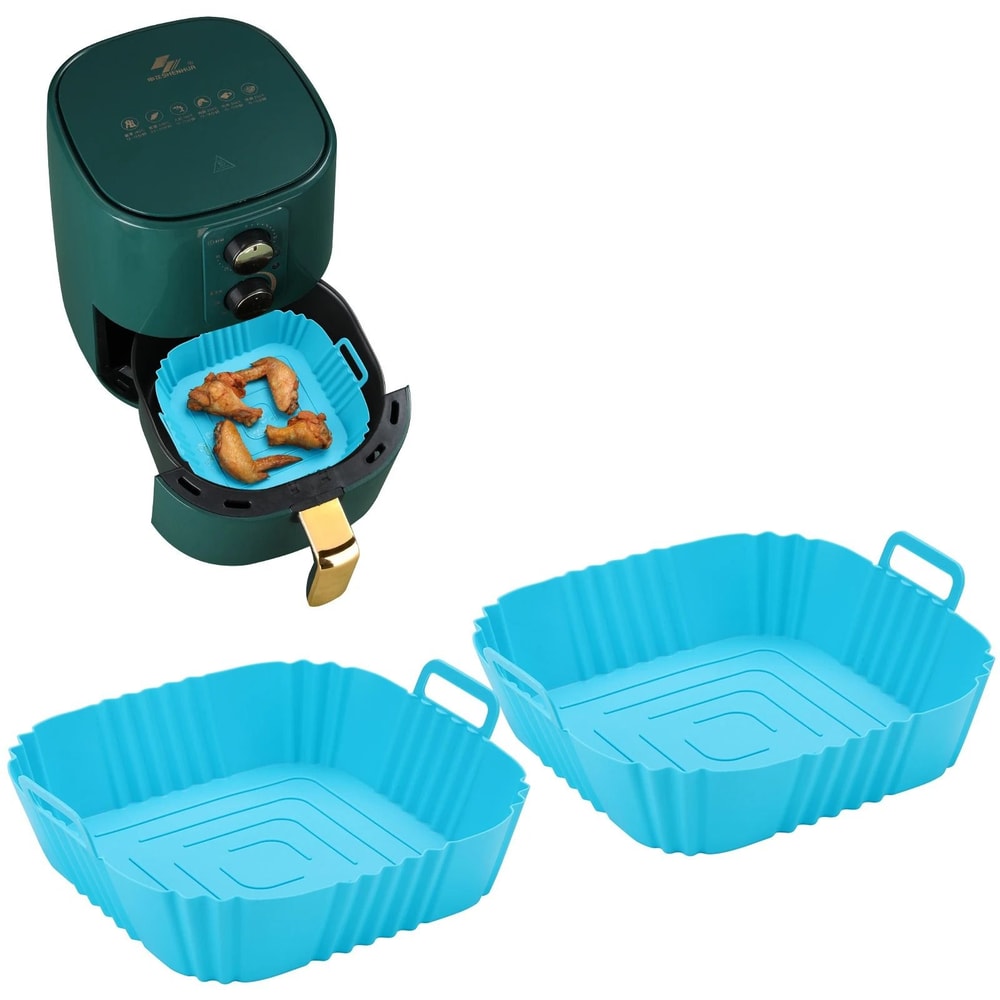 Square Reusable Silicone Air Fryer Pan 12