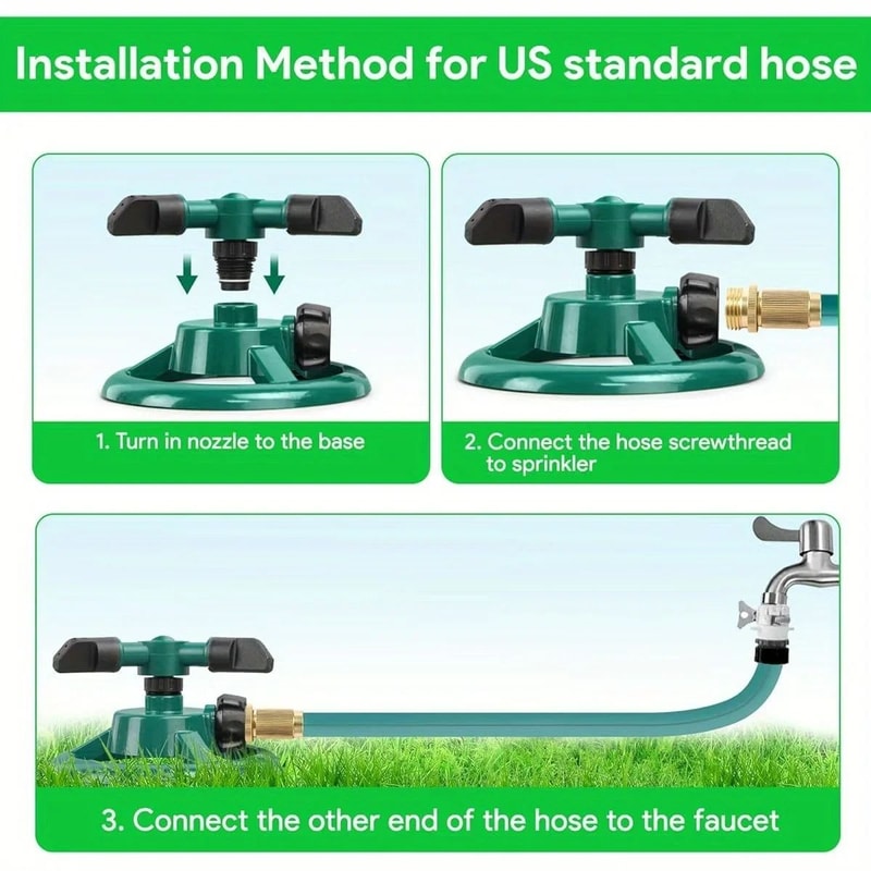 360 AutoRotating Garden Sprinkler Nozzle 2