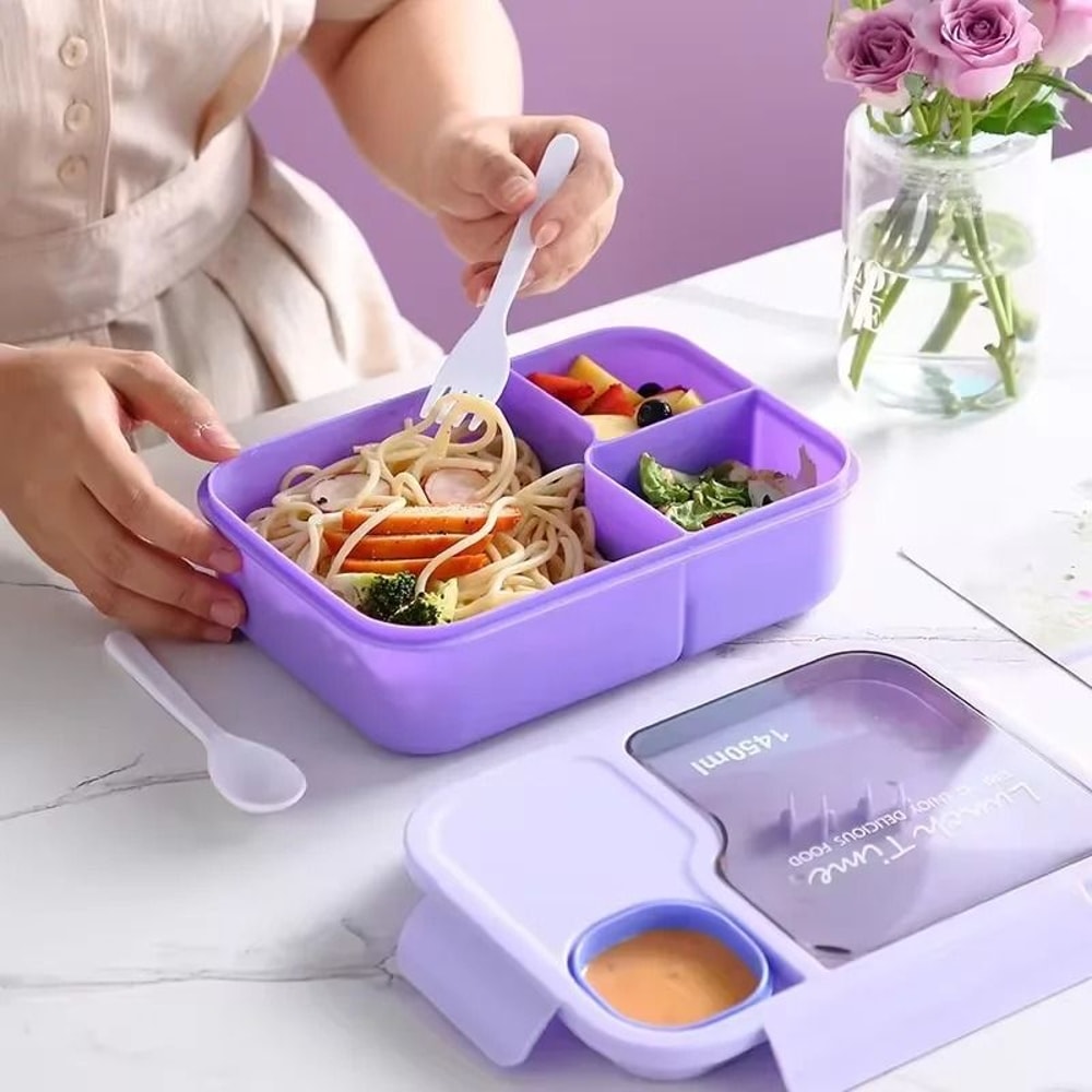 Kids Bento Lunch Box With Integrated Tableware 1