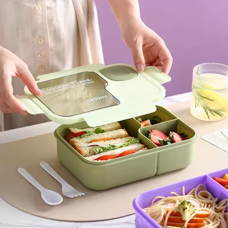 Kids Bento Lunch Box With Integrated Tableware 3