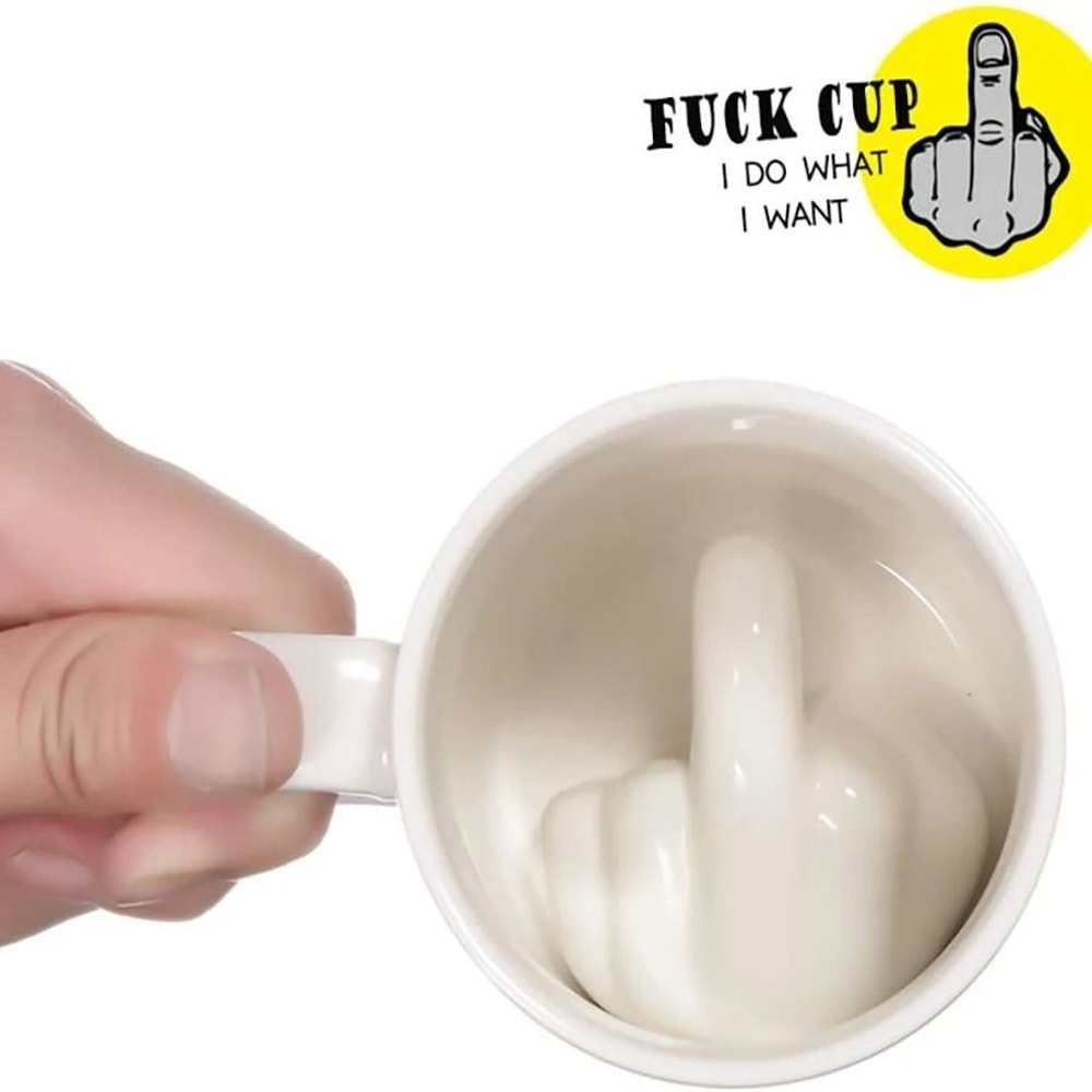 300 ML Middle Finger Creative Ceramic Mug 1