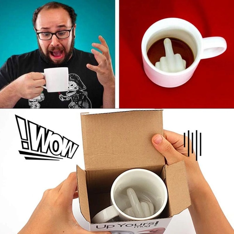 300 ML Middle Finger Creative Ceramic Mug 2