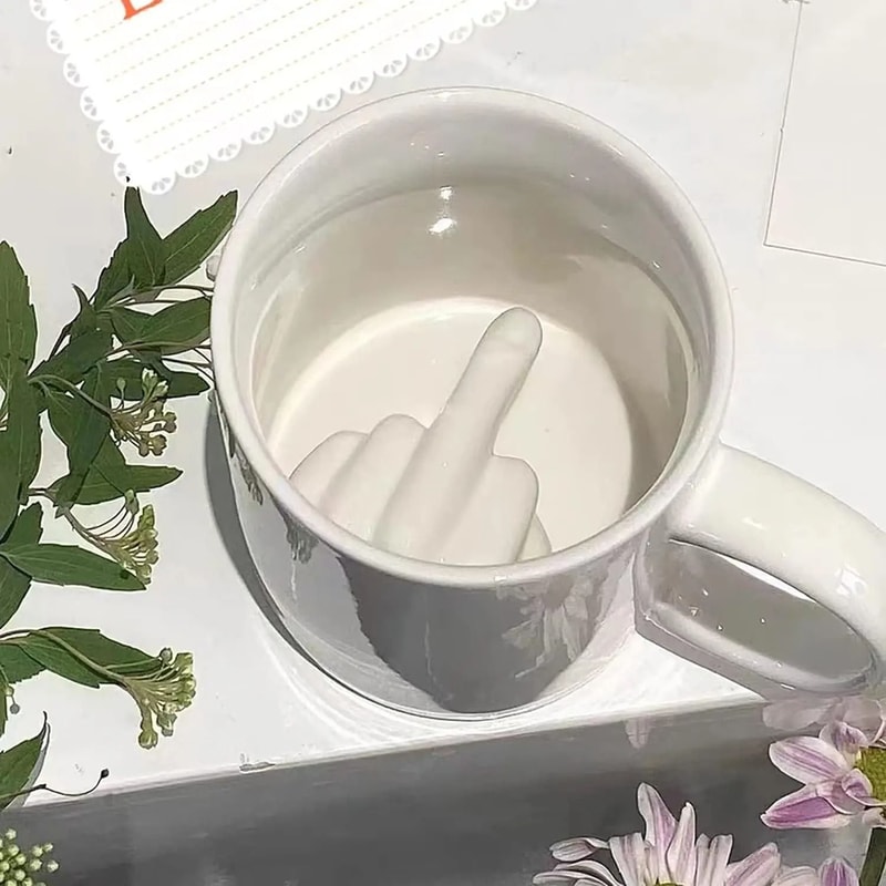300 ML Middle Finger Creative Ceramic Mug 3
