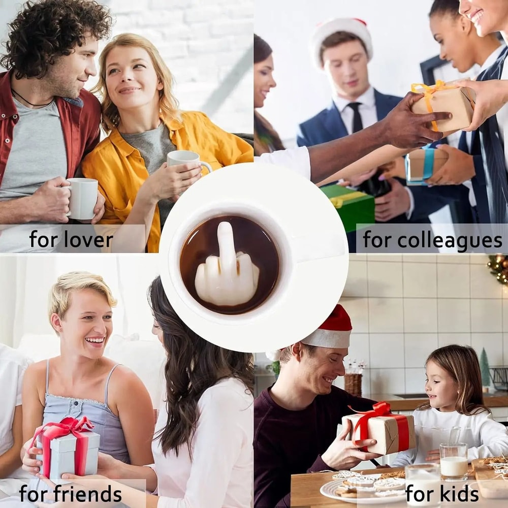 300 ML Middle Finger Creative Ceramic Mug 4