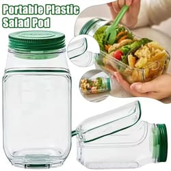 portable leakproof side-opening salad & fruit container