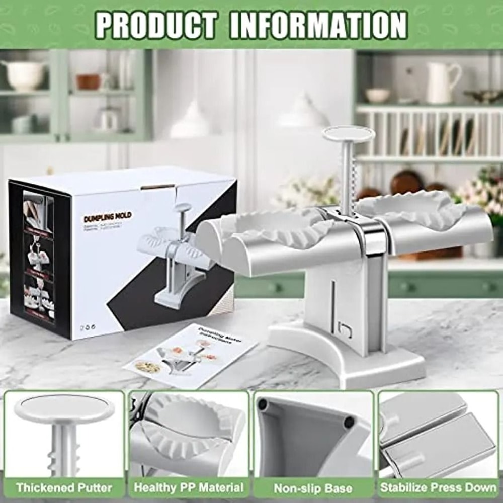 Household DoubleHead Automatic Dumpling Maker Press 1