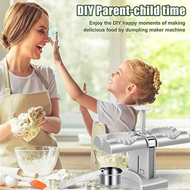 Household DoubleHead Automatic Dumpling Maker Press 3