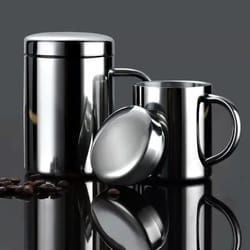 stainless steel double-layer insulated coffee mug