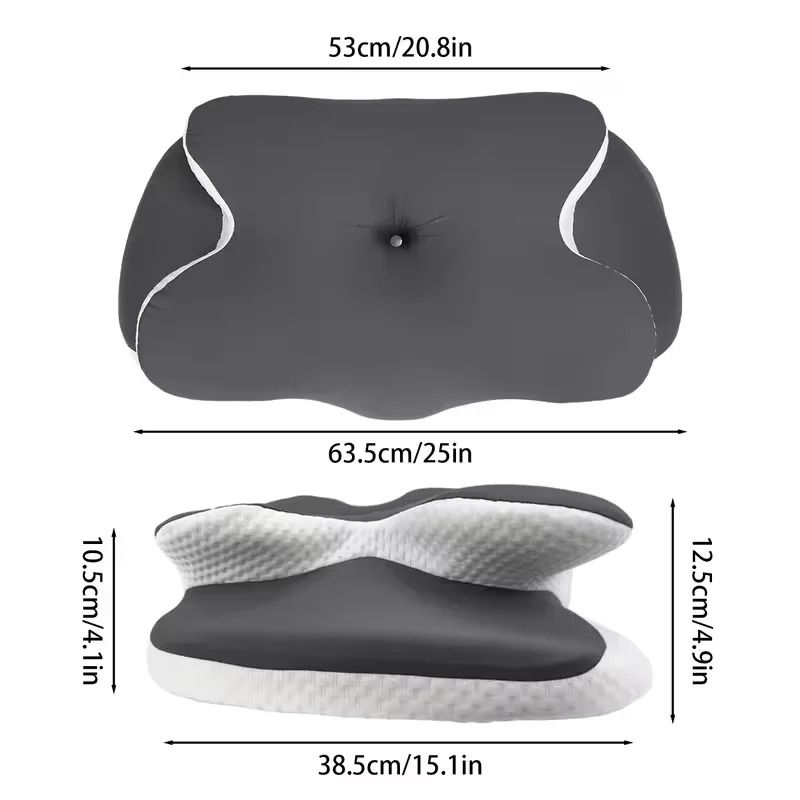 Ergonomic Memory Foam Cervical Pillow With Ice Silk Pillowcase 5