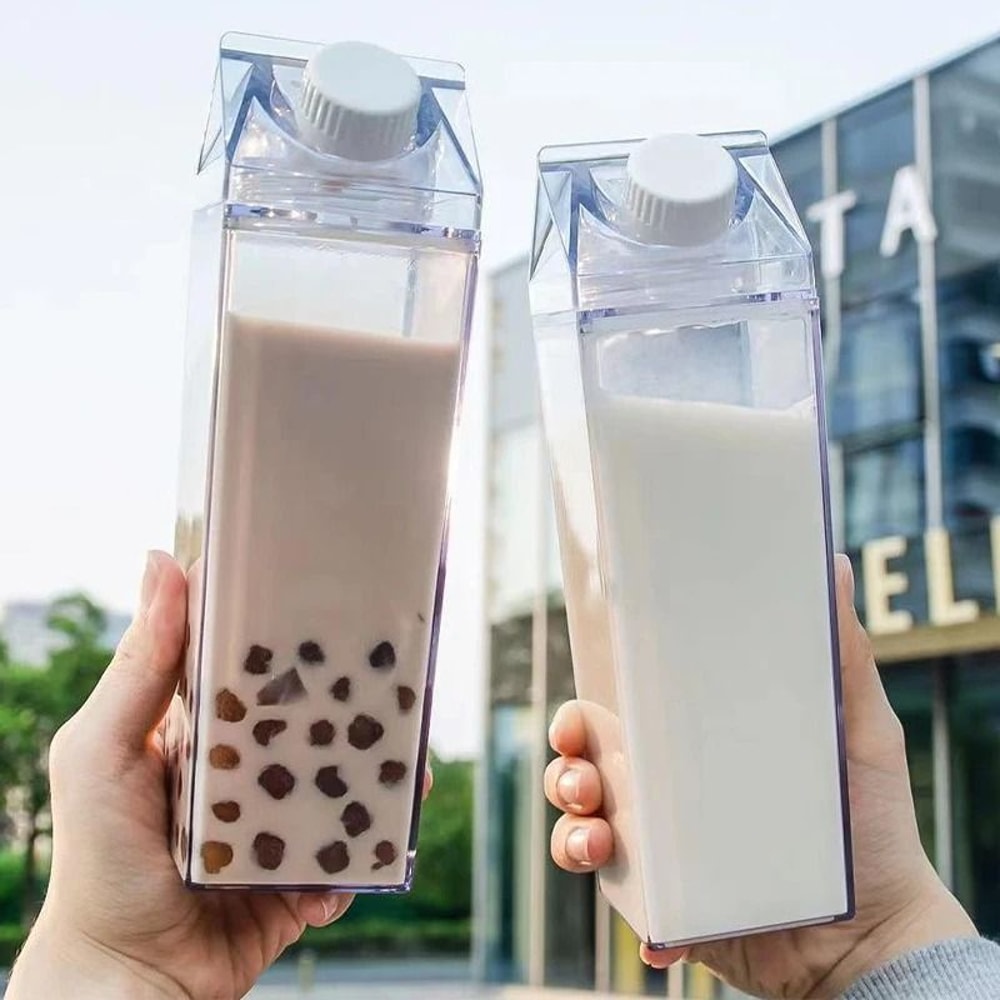1000ml Portable Square MilkStyle Water Bottle 2