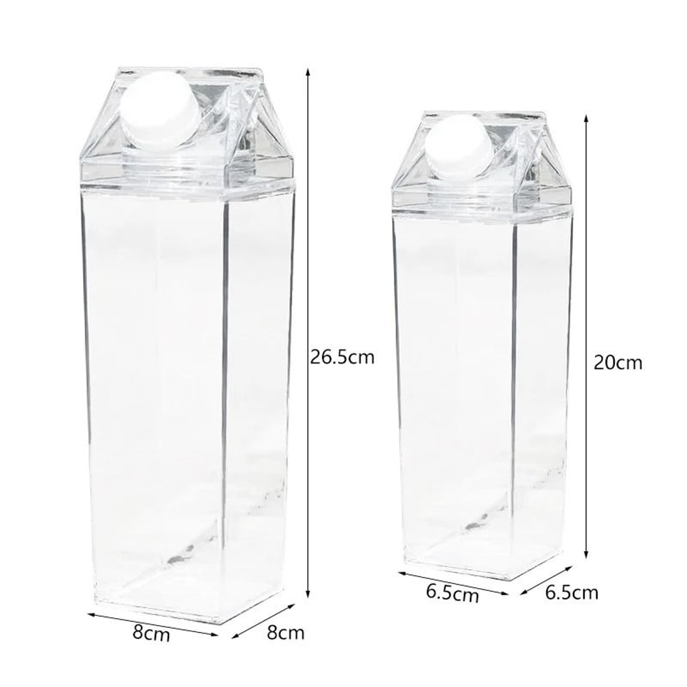 1000ml Portable Square MilkStyle Water Bottle 5
