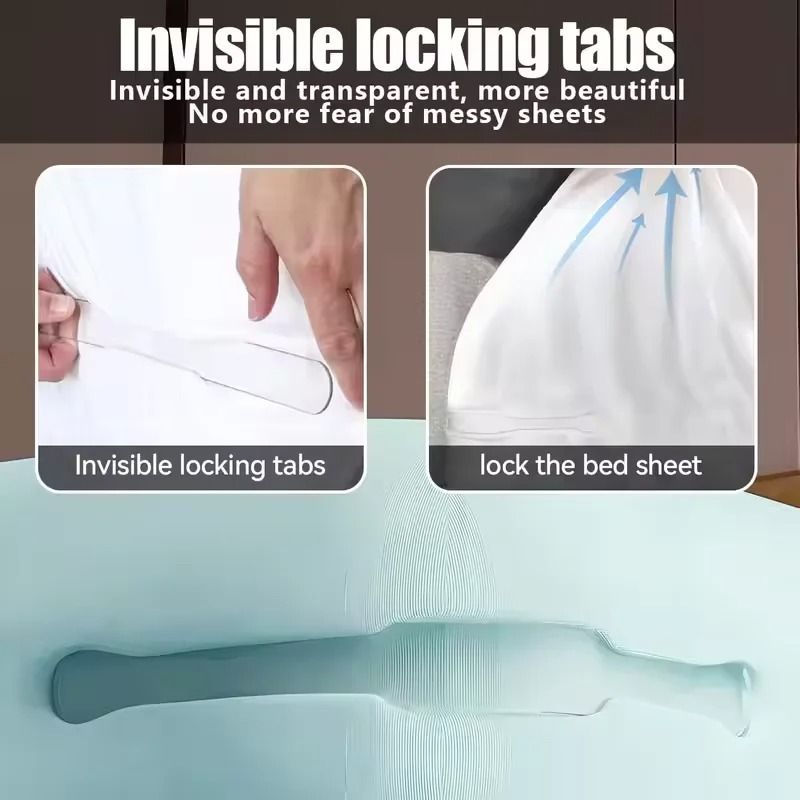 4Piece Invisible Bed Sheet Holder Fastener Set 4