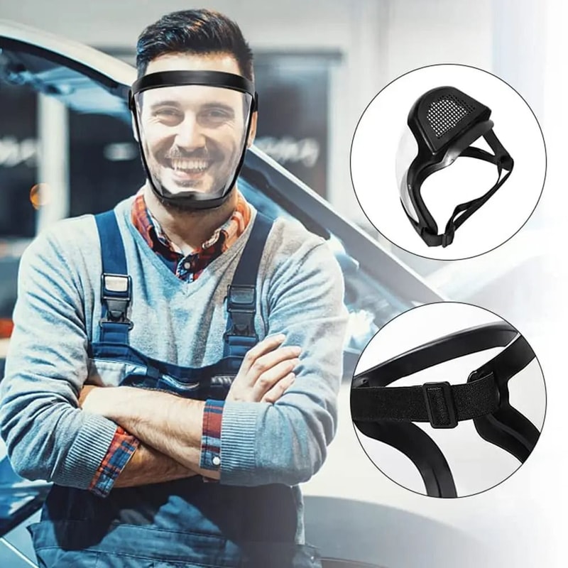 FULIER Transparent AntiFog Full Face Shield 2