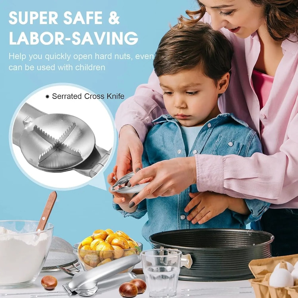 Stainless Steel Professional Chestnut Walnut Cracker Tool 2