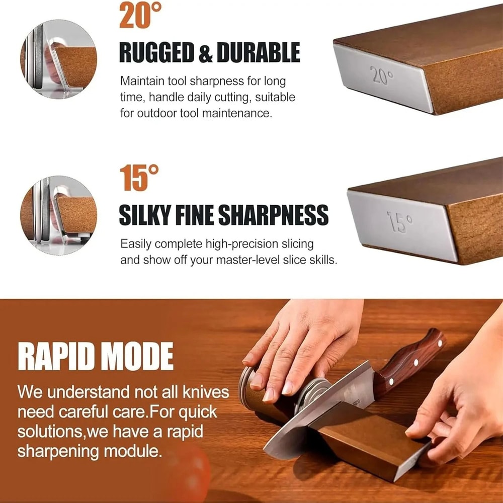 Rolling Knife Sharpener Kit Magnetic 15 And 20 Degree Straight Edge Diamond Sharpener 2