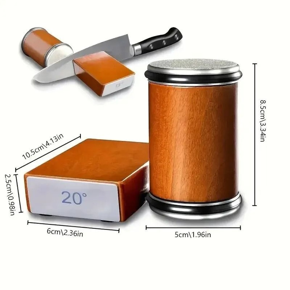 Rolling Knife Sharpener Kit Magnetic 15 And 20 Degree Straight Edge Diamond Sharpener 5
