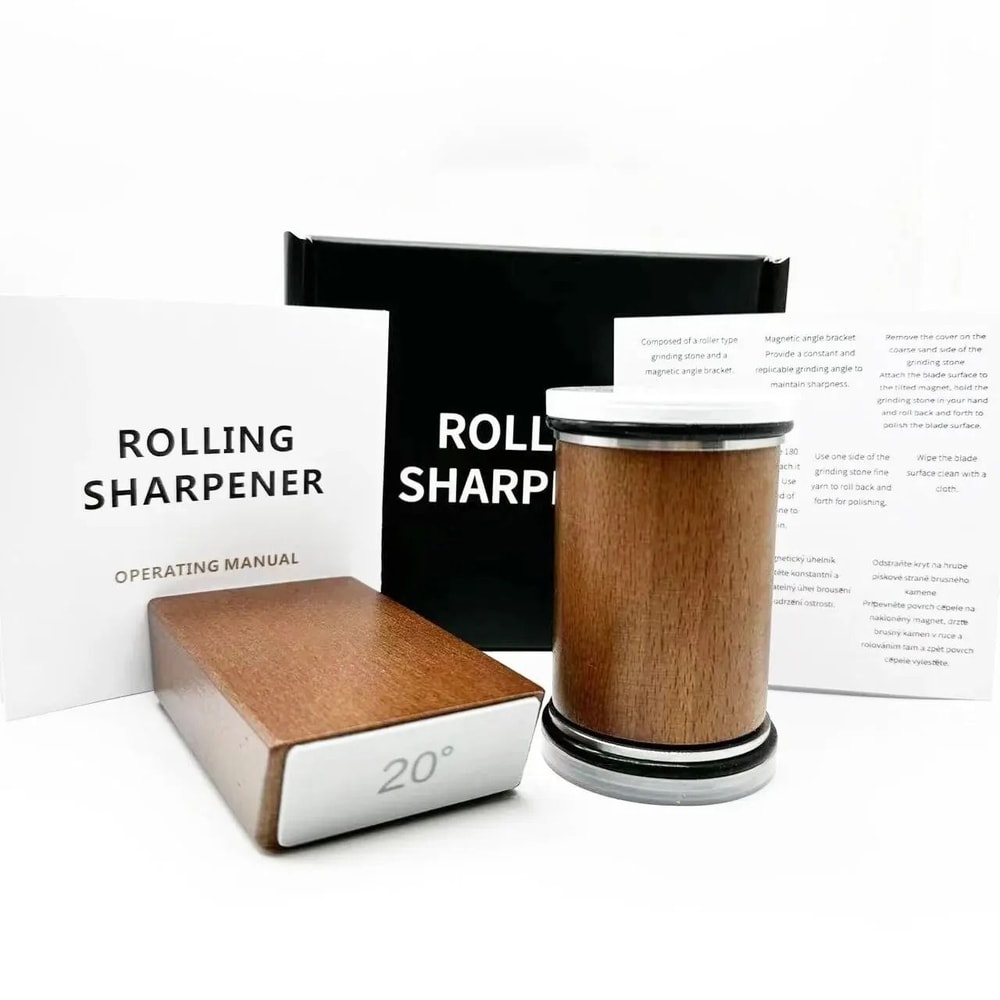 Rolling Knife Sharpener Kit Magnetic 15 And 20 Degree Straight Edge Diamond Sharpener 6