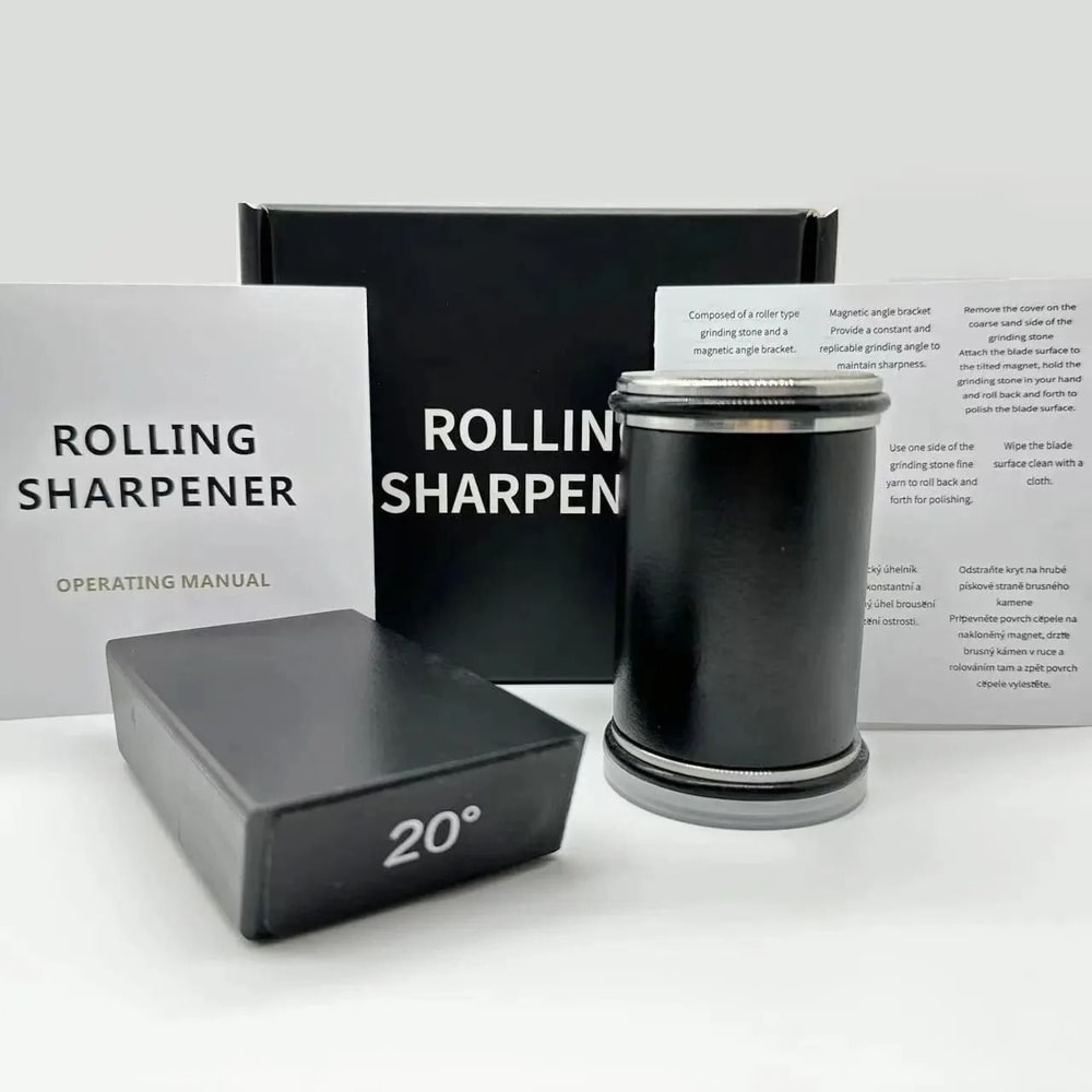 Rolling Knife Sharpener Kit Magnetic 15 And 20 Degree Straight Edge Diamond Sharpener 7