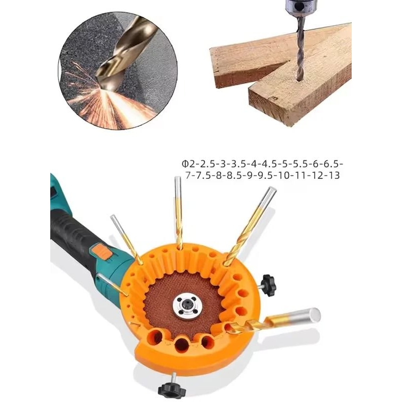 Portable Power Drill Bit Grinding Attachment MultiSpec Polishing Tool 1
