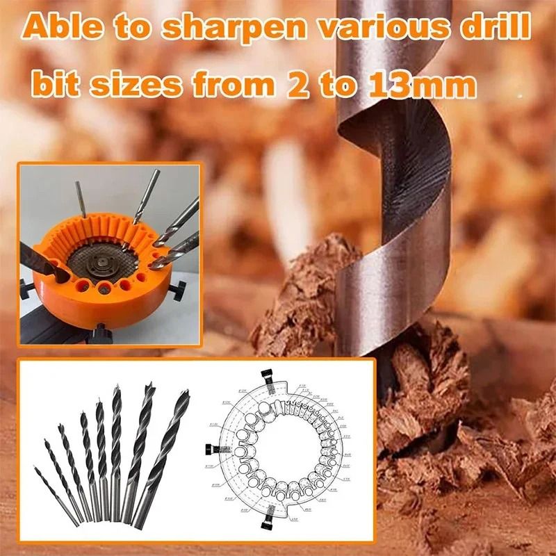 Portable Power Drill Bit Grinding Attachment MultiSpec Polishing Tool 2