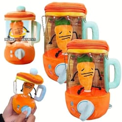 rotating drawstring cartoon carrot juicer plush doll