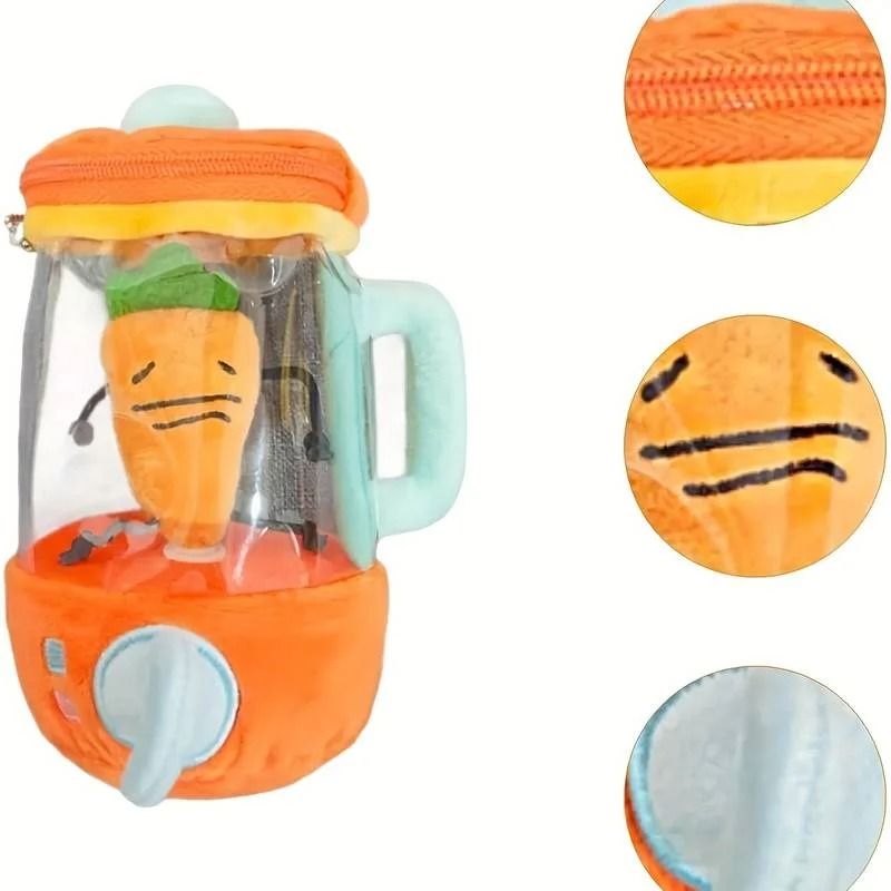 Rotating Drawstring Cartoon Carrot Juicer Plush Doll 4
