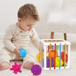 montessori rainbow sensory training grasping toy for infants