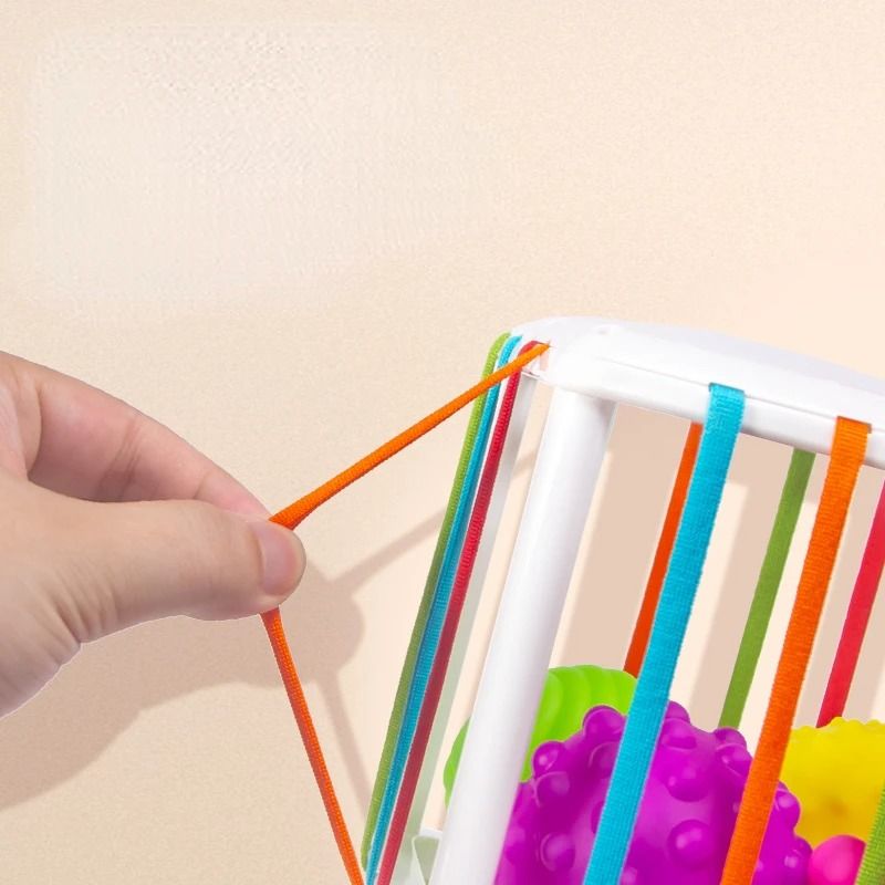 Montessori Rainbow Sensory Training Grasping Toy For Infants 4