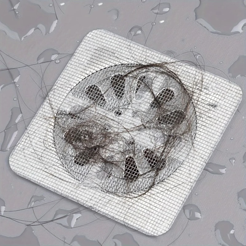 Shower Drain Hair Catcher Mesh Filter Stickers 1