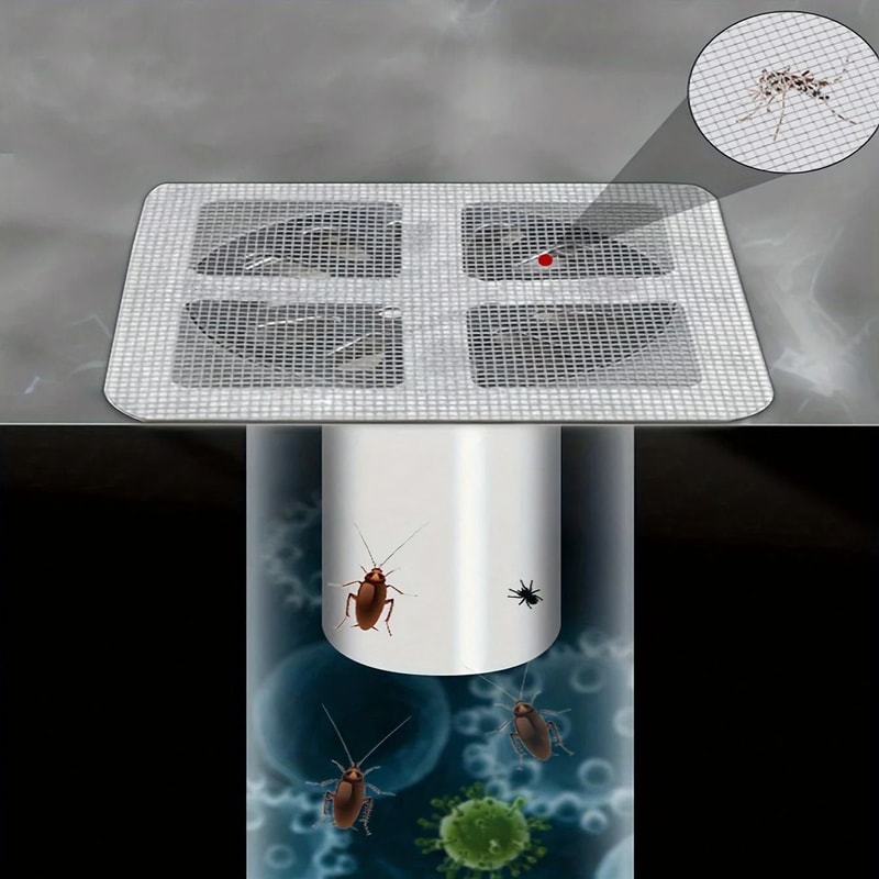 Shower Drain Hair Catcher Mesh Filter Stickers 4