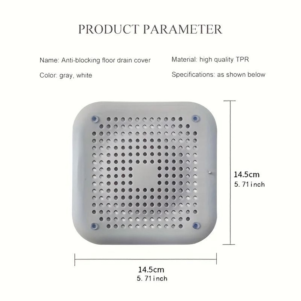 Silicone AntiBlocking Sink And Shower Floor Drain Stopper 1