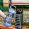 2L Large Capacity Portable Sports Water Bottle With Time Marker 0