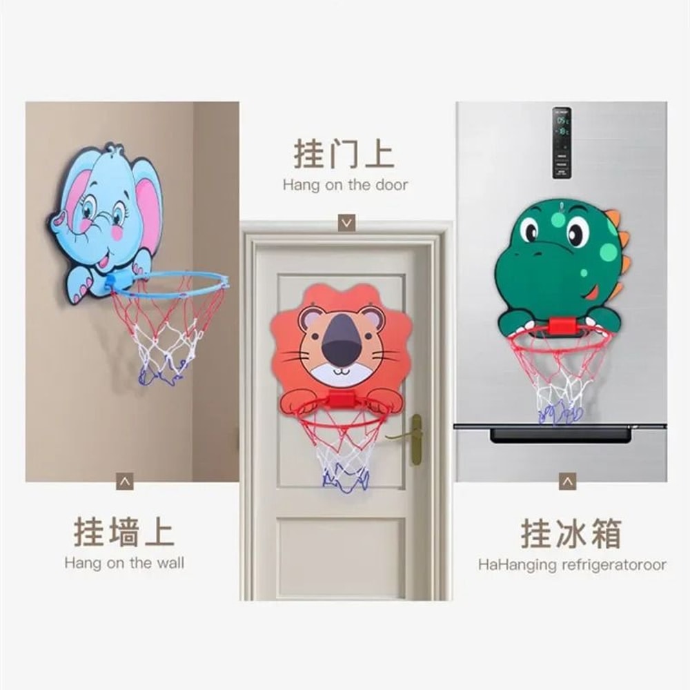 Professional Cartoon Animal Kids Basketball Hoop Kit 3