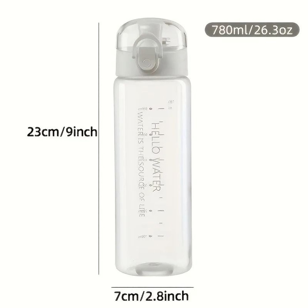 780ml BPAFree Transparent Portable Water Bottle 5