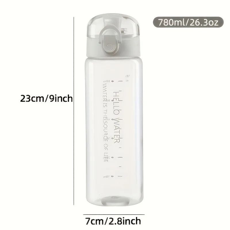 780ml BPAFree Transparent Portable Water Bottle 5