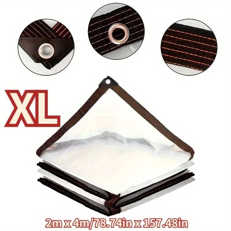 IndustrialStandard Clear Waterproof Tarp With Reinforced Seal Rings 9